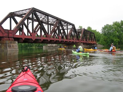 Railroad Bridge and KayakersJune 3, 2009