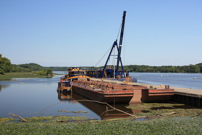 Barge and Crane<BR>August 28, 2010