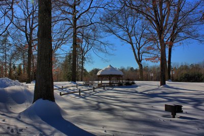 Gazebo in the Snow in HDRFebruary 4, 2011