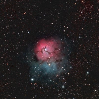M 20, the Trifid Nebula.
