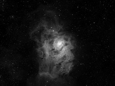 NGC 6523,  M 8 or the Lagoon Nebula in Ha.