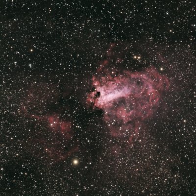 NGC 6618, M 17 or the Swan Nebula