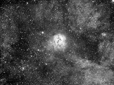 NGC 6514, M 20 or the Trifid Nebula in Ha
