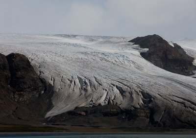 Glacier tongue at the north end of our landing site