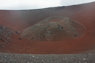 Inside the volcanic cone