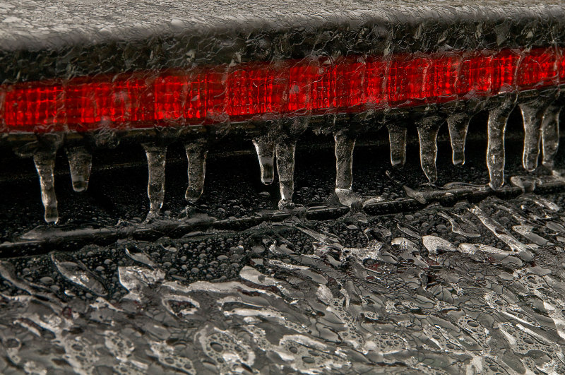 Ice on Tail Light and Rear Window