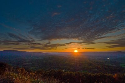 Sunsetting Behind the Shenandoah Mountains