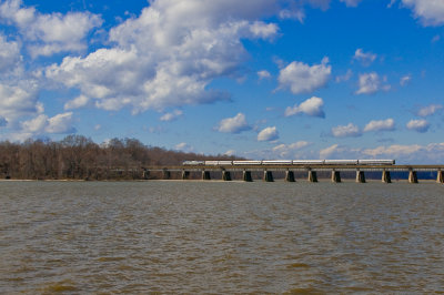 Amtrak crossing Powells Creek at Leesylvania State Park, VA