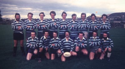 Clwb Rygbi Porthaethwy 80au.