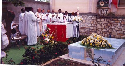 21 octobre 1994: Pre TI JAN dans la messe commmoration Jm Vincent