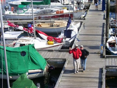 on the dock