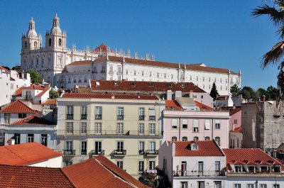 Lissabon zicht op klooster van Vincentius