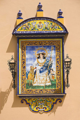 Decoration on church wall, Barrio Triana