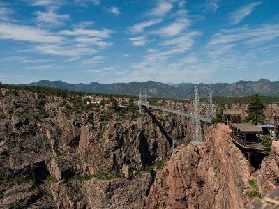 World's Highest Suspension Bridge 1,053 feet above the Arkansas RiverI walked across!