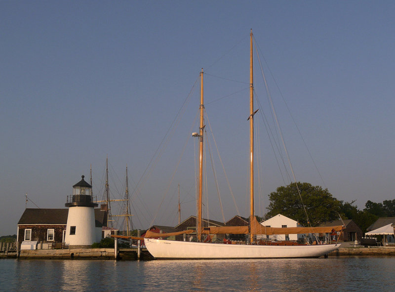 Mystic Seaport Light and Schooner Brilliant