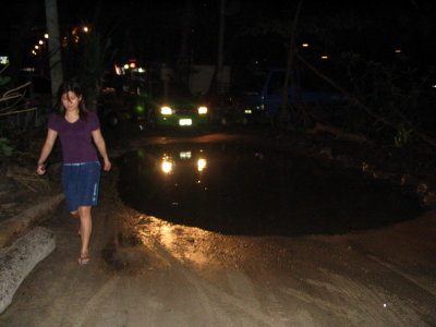 Too scary for late night dip, even with the truck headlights