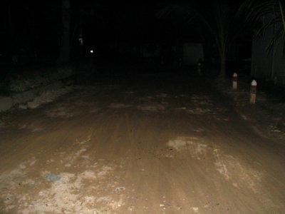 The road to the resort