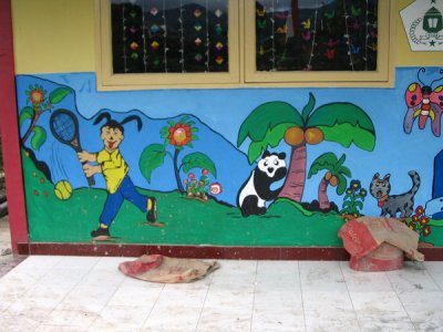 Farm & Village at Cisarua - school wall