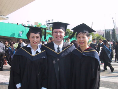 HKU MBA Grads outside HK Coliseum