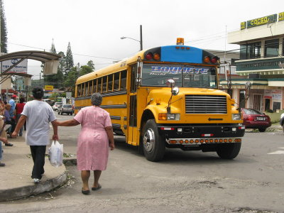 All the buses to Boquete from the nearby city of David were old school buses!  I felt like a kid again!