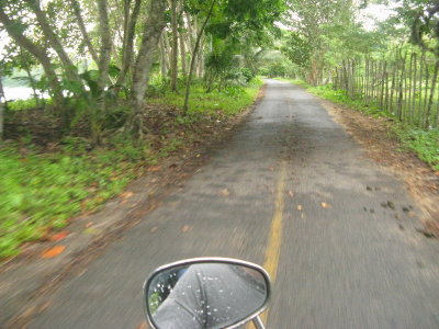 Scootering back to town