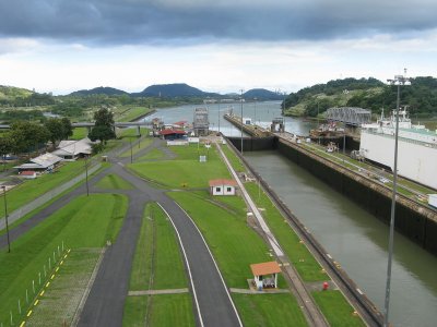 Looking down the locks