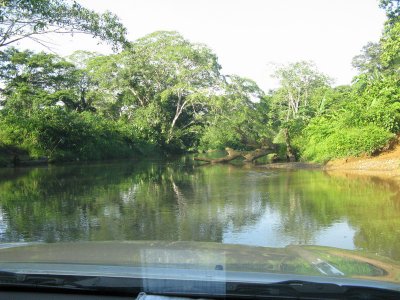 Then we drove through a river!
