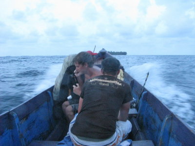 Heading out to spend the night on a remote island- with a storm coming!