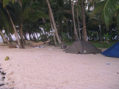 Our camp- my hammock, and two tents for my Belgian friends