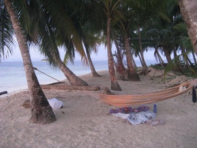 My hammock- it only rained for a couple of hours, but there was thunder and lightening all night