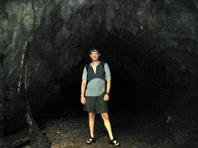 Me at the entrance to the cave...