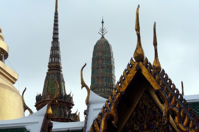 Spires of the temples in the Grand Palace