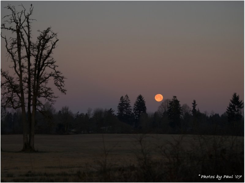 THE FULL MOON AT SUNRISE