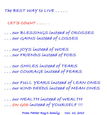 THE BEST WAY TO LIVE !!!