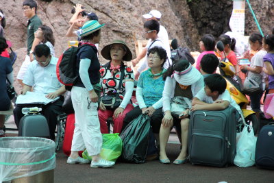 Waiting to embark the Pohang ferry.