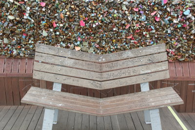 The NSeoul Tower padlocs. A Symbol of eternal love. The keys are thrown away. ( Actually this custom originated in Hungary)