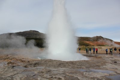 Geysir Thermal Area . Strokkur
