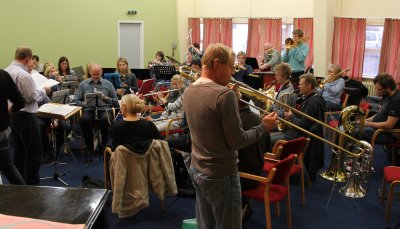 Vestmannaeyjabær. Rehersal at the music school