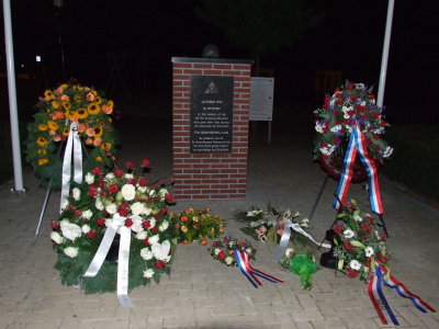 The monument after the event