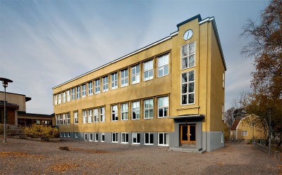 Klockhuset, ett skolhus i funkisstil p Sollentunavgen 189