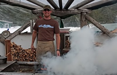 Grilling Salmon - Taku Lodge - Juneau