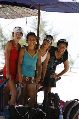 Happy Beautiful Smiling Frisbee Girls!