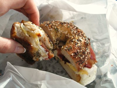 bagel for breakfast! mmmm...