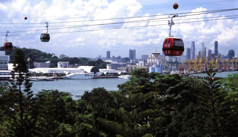 Cable Cars From the Main Island to Sentosa Recreational Area