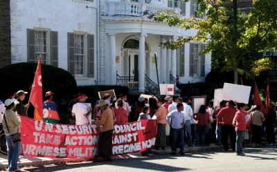 Protest Against Myanmar Embassy