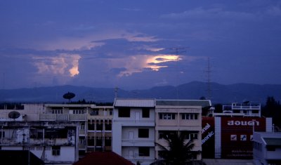 Thunderstorm Approaches Prachuap Khiri Khan At Dusk