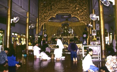 Interior of a Temple in Burma
