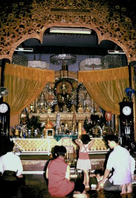 Altar at temple in Burma