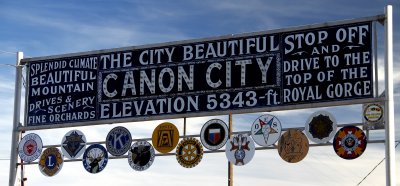 Canon City:  Tourist Sign