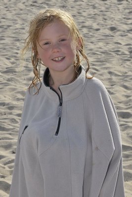 Louise adore la plage du Verger